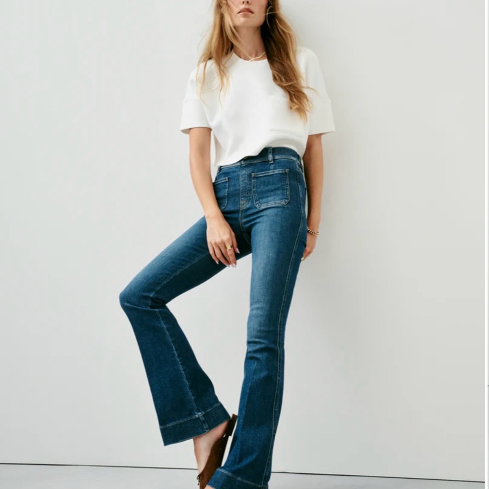 SPANX flare jeans with patch pockets